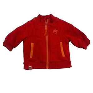 LEGO + Target Collection Baby Brick Embroidered Track Zip-Up Sweatshirt‎ Red NB